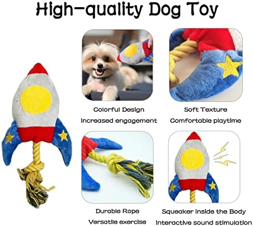 Pekico צעצועי כלבים חריקים חבילת מגוון לכלבים קטנים וגורים עמידים צעצועים לעיסה אינטראקטיביים עמידים עם