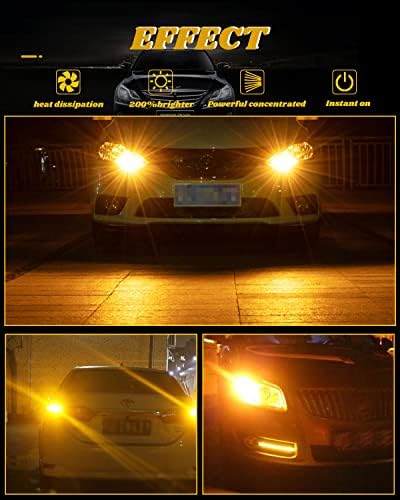 Everbrightt 10 חבילות צהובות 1156 BA15S 1206 22MD LED LED Purn Tignal Light Light Tail Tail Light Levermal Lever