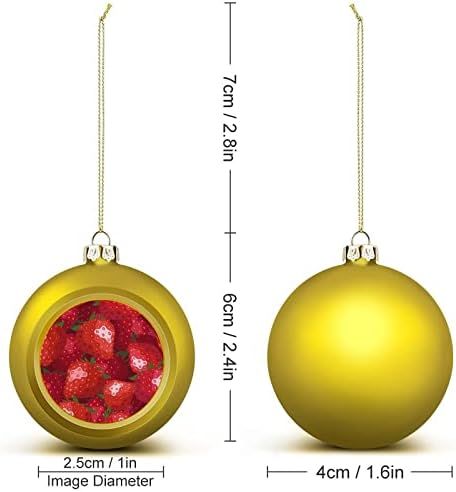 כדור תות אדום מתוק כדור חג מולד קישוטי קישוטי עץ XAMS למסיבת חג
