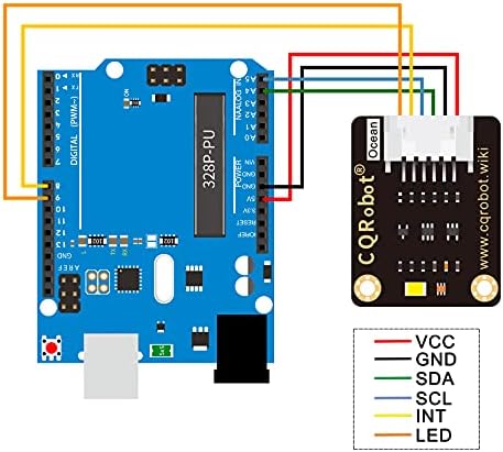 Cqrobot Ocean: TCS34725FN RGB חיישן צבע תואם ל- Raspberry Pi/Arduino/STM32. ממשק I2C, פלט נתונים