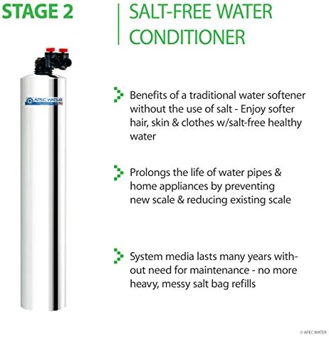 מערכות מים של APEC לפתרון -10 פילטר מים שלם, מרכך מים ללא מלח ואוסמוזה הפוכה מערכות סינון מים לשתייה עבור 1-3