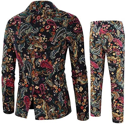 חליפות פרחוניות של Kissqiqi 2 חלקים חליפות פרחים דקיקות חליפה מודפסת