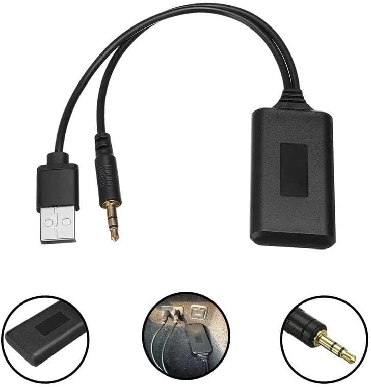 Bellestar Bluetooth Audio Audapter Auto Aux 3.5 ממ מכונית כבל מקלט USB למוזיקת ​​רמקול