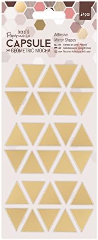 קפסולת קפסולה גיאומטרית פפרמניה צורות מראה דבק - משולשי זהב