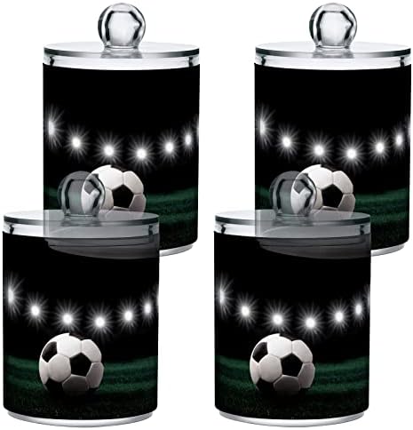 Yyzzh כדור כדורגל לילה מגרש כדורגל אמריקאי 2 חבילה מתקן מחזיק QTIP לכדור כותנה של כותנה כפפות עגול