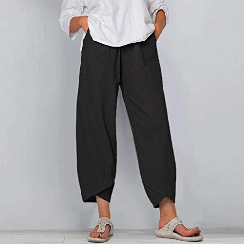 מכנסי קפרי של Dsodan's Capri מכנסי טרנינג רך רך מכנסי טרנינג כותנה סיבתית מכנסי טרקלין עם כיסים