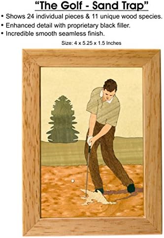 קופסת גולף עץ אמנות - מיוצר בעבודת יד בארהב - איכות שאין דומה לה - ייחודית, אין שניים זהים - יצירה מקורית