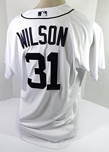 2020 דטרויט טייגרס אלכס וילסון 31 משחק הונפק ג'רזי לבן 48 DP38983 - משחק השתמשו ב- MLB גופיות
