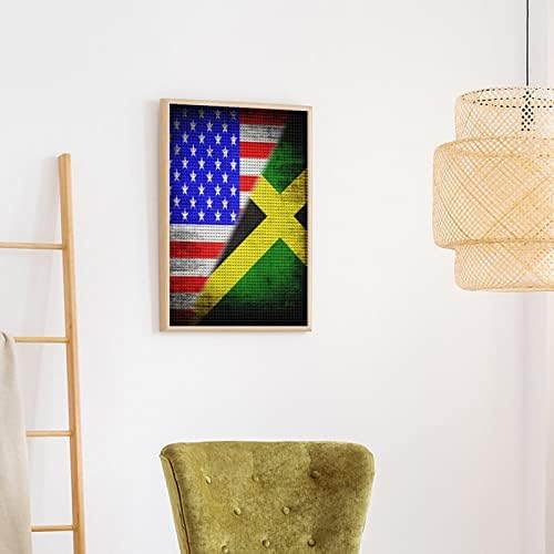 דגלי ארה ב וג' מייקה ערכות ציור יהלומים למבוגרים תפר צלב עשה זאת בעצמך צבע אמנות תמונות קרפט לעיצוב קיר