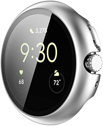 Awaduo Smartwatch כיסוי מלא כיסוי מחשב מגן על כיסוי מגן עם מגן מסך זכוכית מזג תואם לשעון פיקסל
