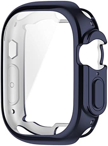 Maalya Glass+Case לסדרת Apple Watch Ultra 49 ממ SmartWatch PC Protector Protector Phumper Operies