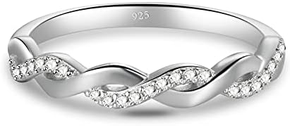 בורואו מעוות אינפיניטי סלטיק קשר טבעת-925 סטרלינג טבעות כסף לנשים - קשר טבעת - אינפיניטי צורת