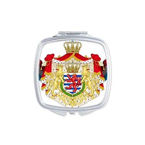 לוקסמבורג לאומי סמל המדינה סמל מראה נייד קומפקטי כיס איפור כפול צדדי זכוכית