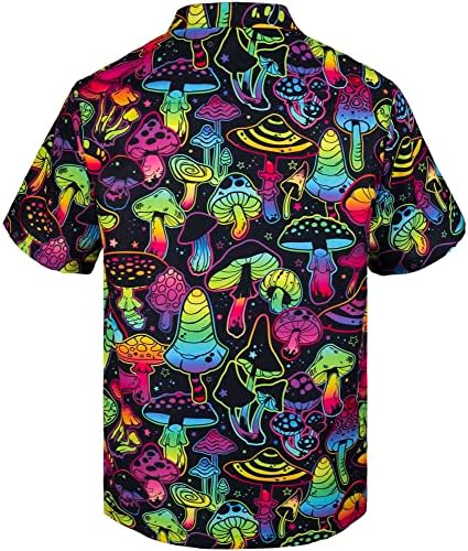 מיקנקו 80-90 רטרו הוואי חולצה לגברים מצחיק כפתור למטה חולצה גדול וגבוה קצר שרוול כפתור למעלה חולצות לגברים נשים