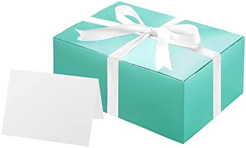 שעועית ירוקה 10 קופסאות מתנה עם סרט 9.5 על 6.5 על 4 אינץ', קופסאות מתנה ירוקות עם מכסים בתפזורת,