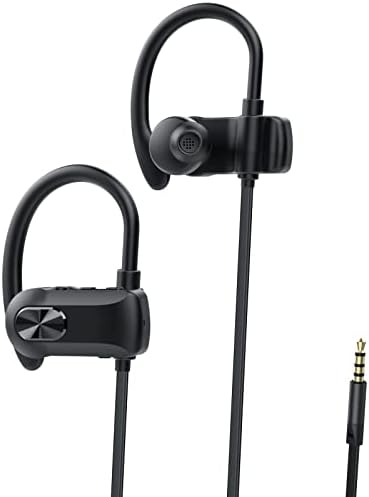 אוזניות חוטיות של JUSTRVN, אוזניות אוזניות עם אוזניים ואוזניות בידוד רעש עם טיפים של מיקרופון וטיפים לאוזניים