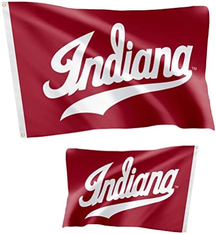 דגלי אוניברסיטת אינדיאנה דו צדדי הוסייר בלומינגטון באנרים פוליאסטר מקורה חיצוני 3x5