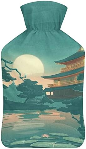 ארמון אנימה יפני ירח לוטוס בריכה בקבוק מים חמים עם כיסוי גומי חמוד שקית מים חמים בקבוק מים חמים לבקבוק ספה מיטה