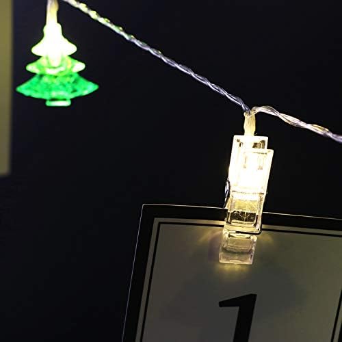 תאורה 2 מארז צילום קליפ מחרוזת 20 לד 10 רגל סוללה מופעל עץ חג המולד קליפ אורות פיות מחרוזת אורות לתליית