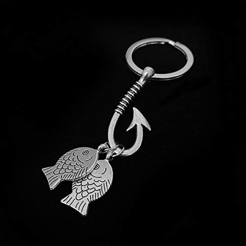 אמוספון מבת יצירתי מפתח מחזיק דגי תליון דגי וו מפתח טבעות אב מחזיקי מפתחות קישוטי אבות יום מלאכת מתנה