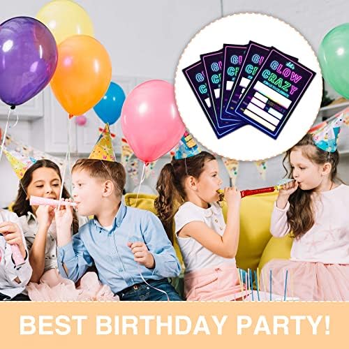 כרטיסי הזמנה למסיבת יום הולדת, בואו נזלו משוגעים, 20 כרטיסי הזמנה עם 20 מעטפות, ציוד לקישוט לחגיגת מסיבות לילדים