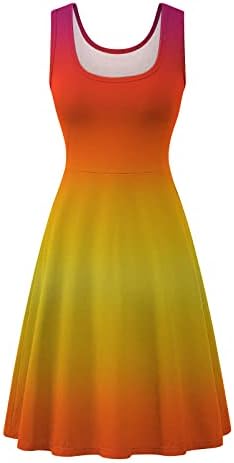 שמלה מזדמנת של נשים Lcziwo 2023 צוות שיפוע טרנדי קיץ צוואר צוואר ללא שרוולים זורמים חוף שמלת