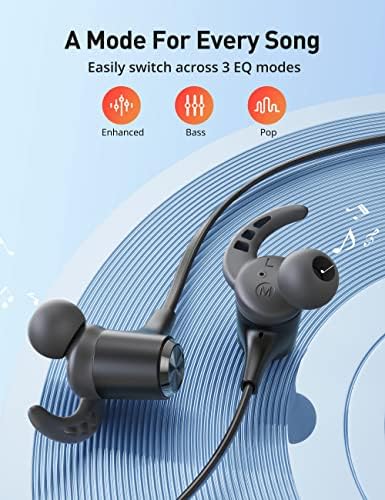 אוזניות Bluetooth, Bluetooth 5.2 סטריאו סטריאו APTX אוזניות אלחוטיות בס מגנטי IPX7 אטום מים עמיד למים