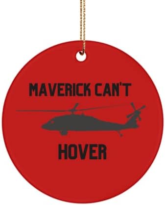 Maverick לא יכול לרחף קישוט גופן שחור, H 60 טייס, MH 60M MH 60s, מתנת טייס מסוק, מתנת טייס HELO, מתנת