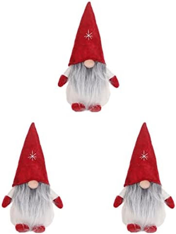 שדון עבור כובע חסר פנים עץ תה אח גמדים צלמיות אדום קטיפה חג המולד תליית קישוטי בד גמד שוודי סנטה תליון