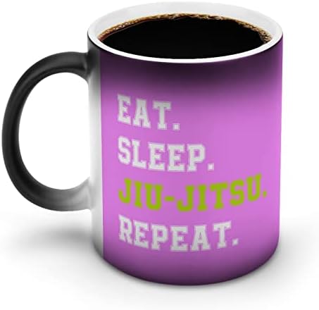 לאכול שינה ג 'יו ג' יטסו חוזר חום שינוי ספל קסם קפה כוס קרמיקה תה כוס אישית מתנה עבור משרד בית נשים גברים 11
