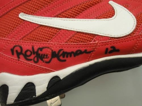 משחק רוברטו אלומאר השתמש ב- Nike Spikes כפול חתום כפול PSA/DNA מוסמך אותנטי - משחק חתימה MLB משומש סוליות