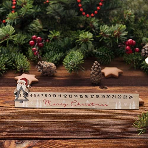 חג המולד תפאורה חג המולד 24 ימים ספירה לאחור לוח שנה עץ חג המולד אדוונט סנטה קלאוס שולחן שולחן לוח שנה קישוט לבית