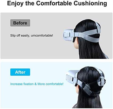 ראש רצועת כרית כרית תואם עם צוהר קווסט מציאות מדומה אוזניות, אוזניות החלפת אביזרים, עור מפוצל ראש כרית, להפחית
