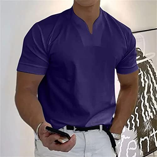 חולצות T של ymosrh Mens Thirts צבע מוצק מזדמן