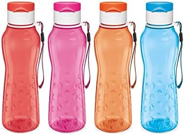 מילטון בקבוק מים ספורט ילדים לשימוש חוזר נזילה חוזר לדליפה 25 גרם 4-חבילה פלסטיק פה רחב פה גדול