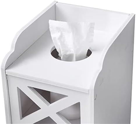 ZSEDP TARSION NASSUE ארון צר שני אחסון רקמות ארון אמבטיה צר אחסון בתפזורת עמיד לבן לבן