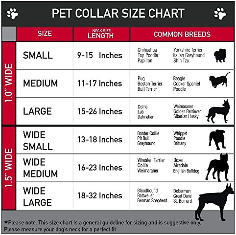 צווארון כלבים אבזם אבזם חגורת בטיחות אבזם טאקו שברון שחור לבן, רב צבעוני, 1.5 רחב - מתאים לצוואר 18-32 גדול