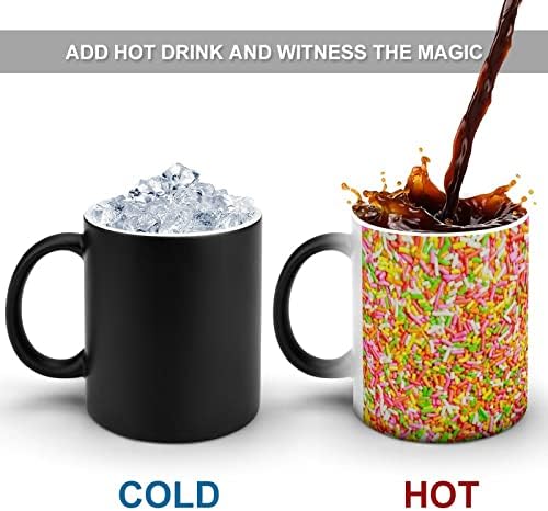 צבעוני ג ' ימי יצירתי שינוי צבע קרמיקה קפה כוס חום שינוי ספל מצחיק עבור בית משרד