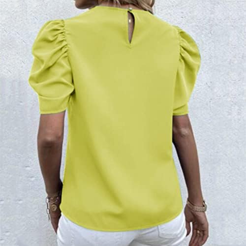 צמרות קיץ נשים 2023 חולצות שרוול נפוח טרנדי O