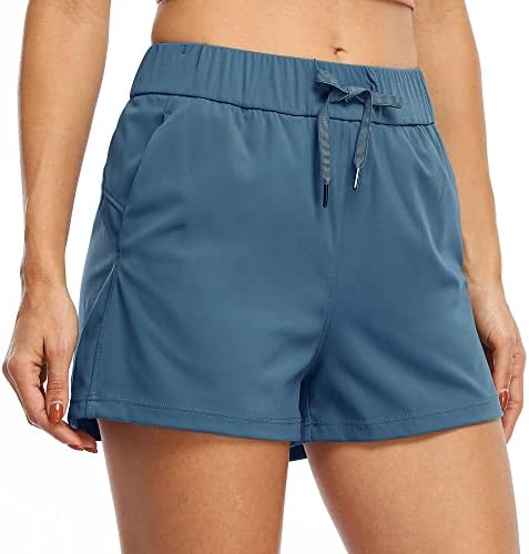 מכנסיים קצרים לנשים מטיילים מכנסיים קצרים אתלטי יוגה טרקלין אימון פעיל המריץ מכנסיים קצרים