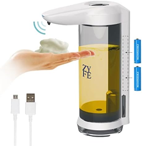 מתקן סבון יד מקציף - Rechargeabl, אוטומטי, חסר מגע, 22oz/650ml לחדר אמבטיה