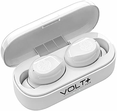Volt Plus Tech Travel Travel אלחוטי V5.1 אוזניות התואמות ל- Nokia 3.4 מעודכן מיקרו דק עם מרכזי Quad Mic 8d