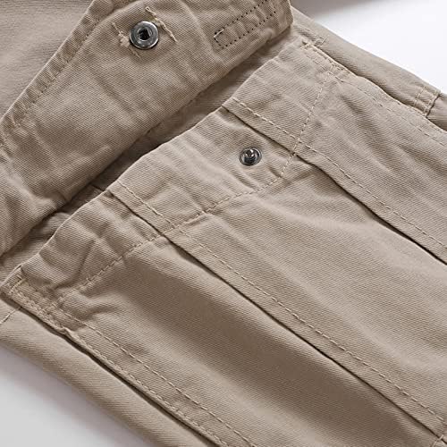 מיאשוי חיצוני מכנסיים לגברים זכר מזדמן רב ישר מוצק צבע חיצוני סרבל מכנסיים מכנסיים קצרים כפתור כיס