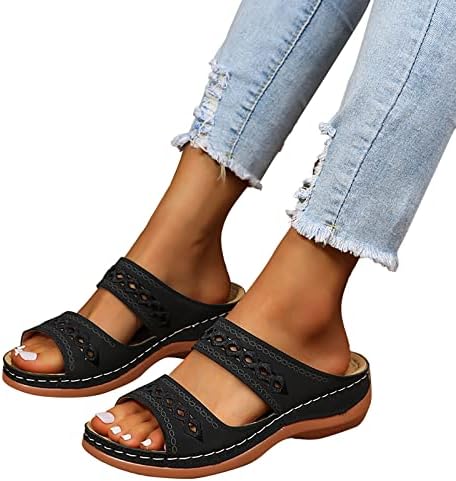 סנדלי קיץ של Gufesf לנשים, מחפשות נשים נעלי נעליים נוחות נעליים אורתופדיות אורתופדיות פליפ פליפ