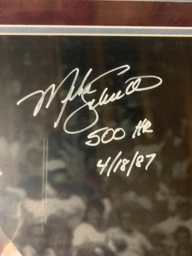 מייק שמידט חתימה חתמה על פיליס Insciptio 500 HR 16x20 JSA ממוסגרת - תמונות MLB עם חתימה