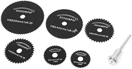 6 יחידות פלדה רוטרי עץ חיתוך גלגל דיסקים מנותק סט שחור לחיתוך (לוס דיסקוטקים דה רואדה דה קורטה דה מאדרה