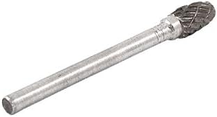 X-deree 46 ממ ארוך 5 ממ x 10 ממ צורה סגלגל קצה 3 ממ מקדח חור טונגסטן קרביד טחינה קובץ סיבוב (46 ממ