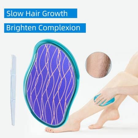 מחק שיער קריסטל גלמהווט - מחק שיער לנשים וגברים - פילינג ללא כאבים גרסה משודרגת מסיר שיער משיי עם גילוח
