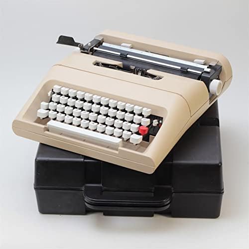 מכונת כתיבה רטרו בעבודת יד, מקלדת מכונת כתיבה ידנית, ניידת וקלה לשימוש, 35 x 35 x 12 סמ