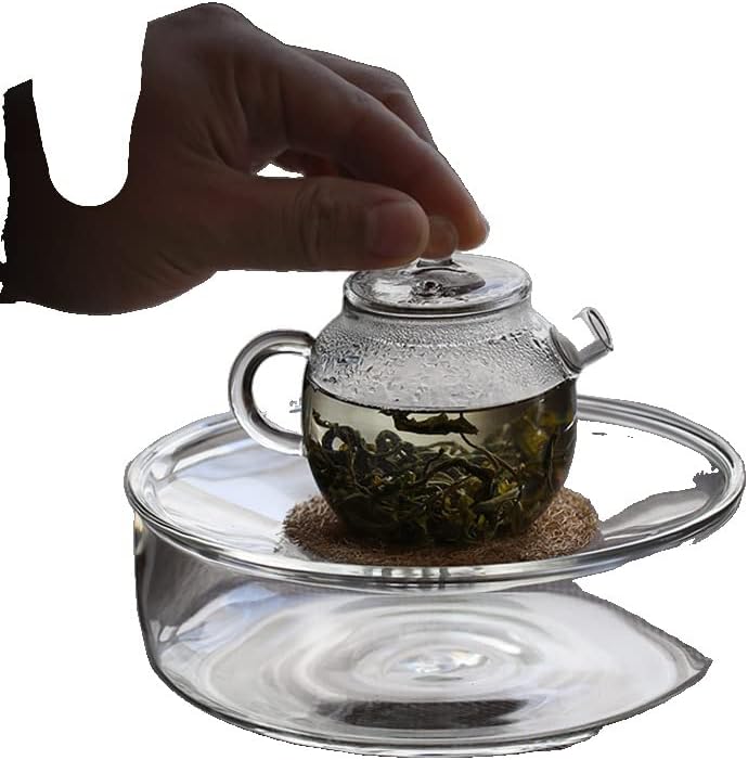 טקס תה בסגנון יפני סיר מיסב זכוכית שולחן בועה יבש שולחן מים קטנים אחסון סיר חול סגול סיר 日式 茶道 壶承 玻璃